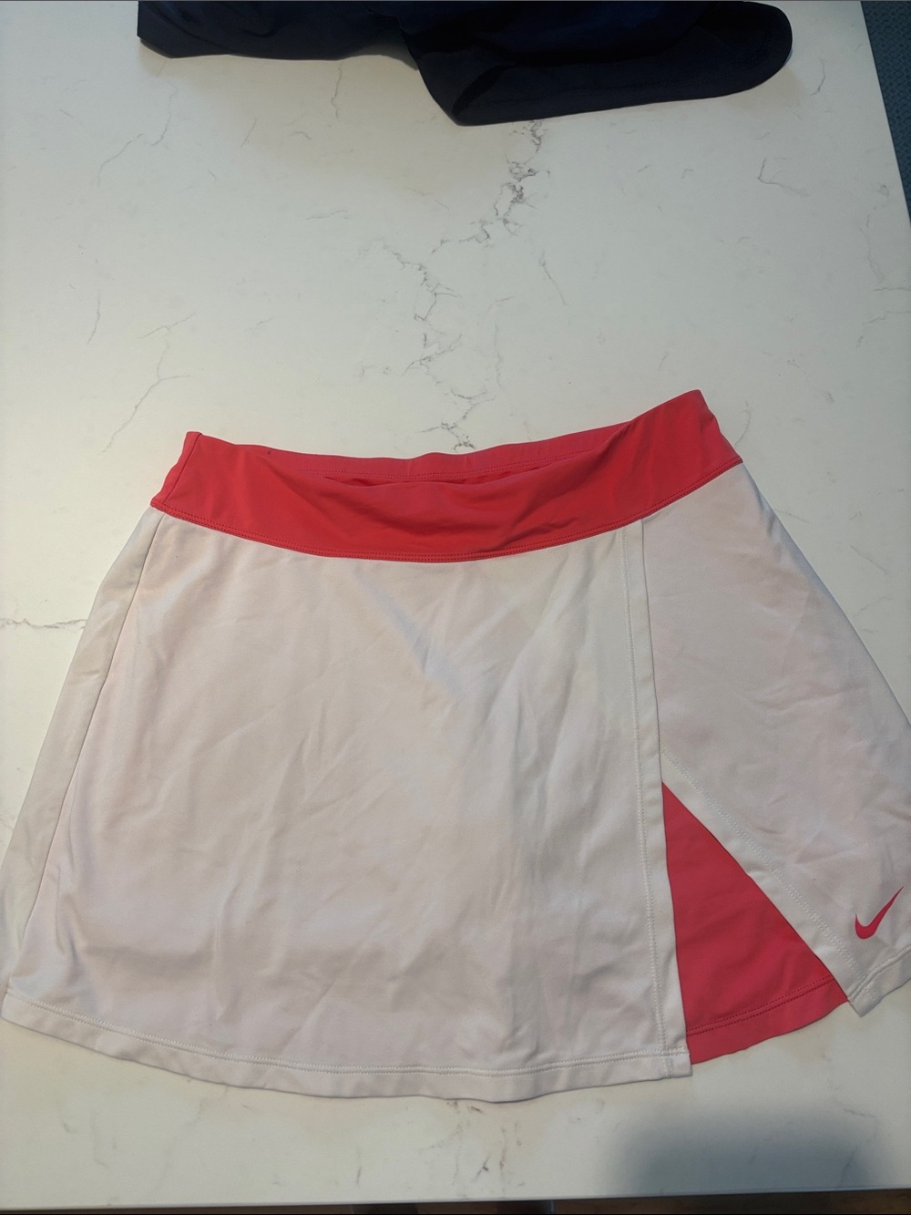 Nike White Skirt with Coral Pink Waistband and Accent